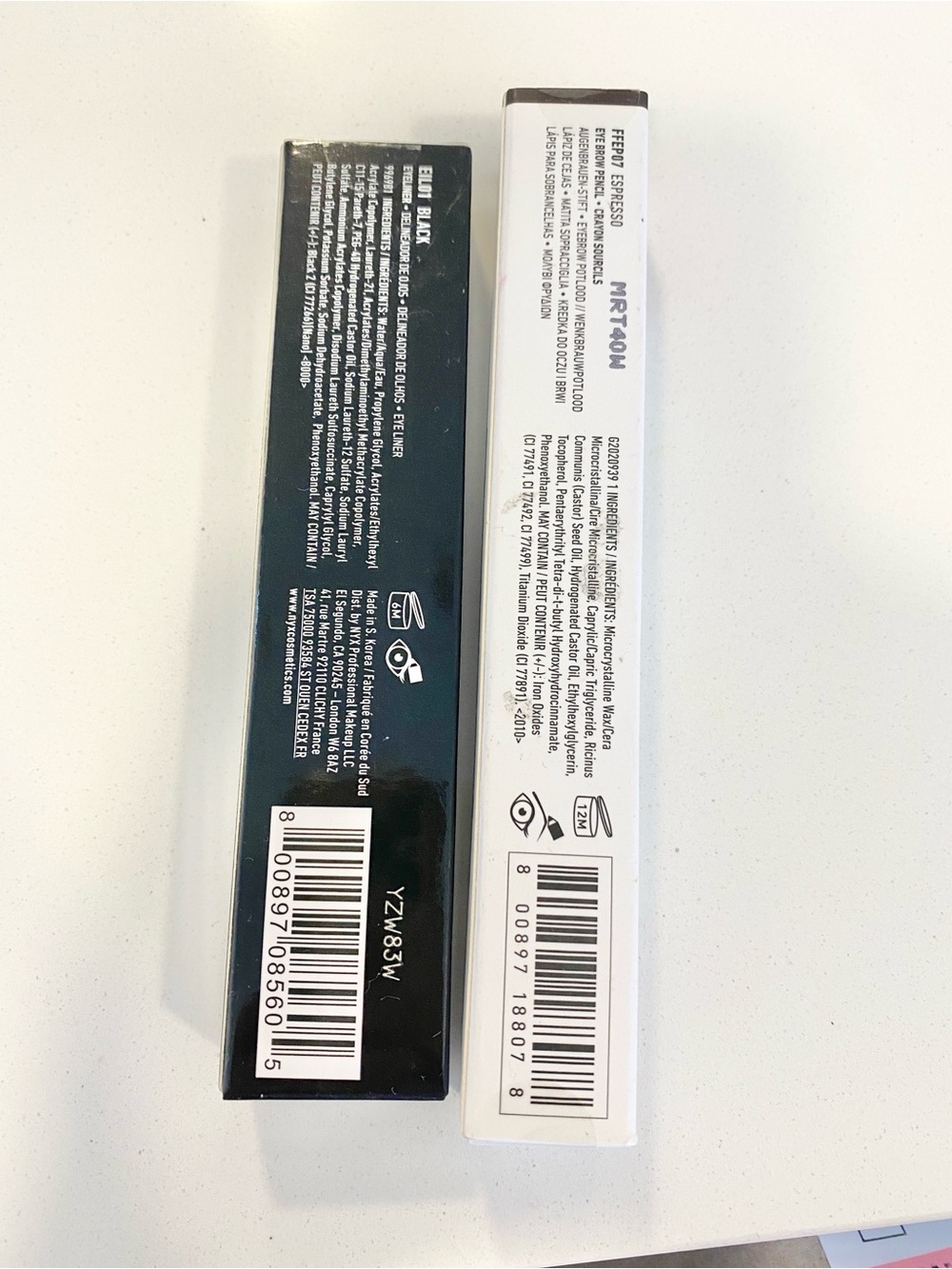 NIB NEW NYX Fill & Fluff Brow Pencil and Epic Ink Liner Black & White Bundle Set - Picture 2 of 3